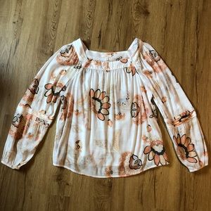 Floral Square Neck Top